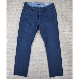 Gustin California Slim Canvas Chinos Mens 32 Japan Indigo Blue Washed Cotton